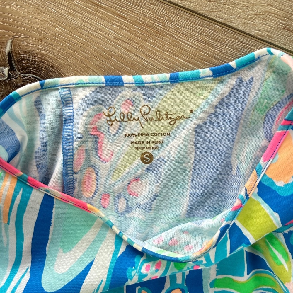 Lilly Pulitzer Marlowe Boatneck T-Shirt Jungle Hoppin" Tropical Dress, S, NWOT - Picture 6 of 6